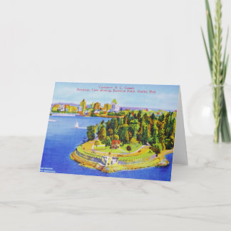 Tarjeta Vintage Vancouver Island Greet Card