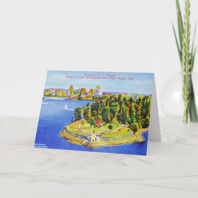 Tarjeta Vintage Vancouver Island Greet Card (Anverso)
