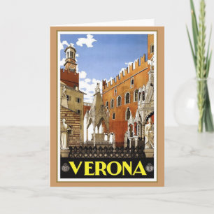 Tarjeta Vintage Verona Italia