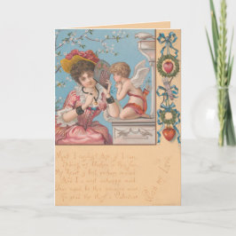 Tarjeta Vintage Victorian Valentine