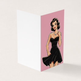 Tarjeta Vintage victoriano pequeño vestido negro LBD Blank