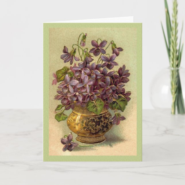 Tarjeta Vintage Violets Card (Anverso)