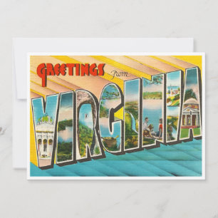 Tarjeta Vintage Virginia