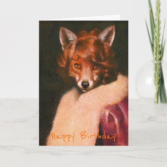 Tarjeta Vintage Vixen Birthday Card (Anverso)