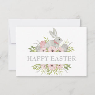 Tarjeta Vintage Watercolor Easter Bunny Easter