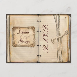tarjeta vintage Wedding rsvp