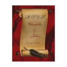 tarjeta vintage Wedding rsvp