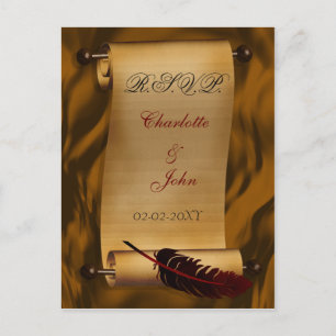 tarjeta vintage Wedding rsvp