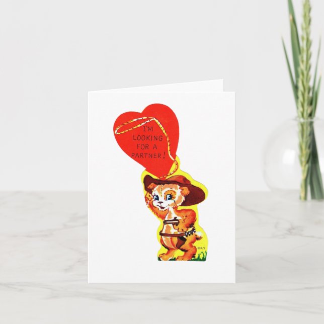 Tarjeta Vintage Western Valentine (Anverso)