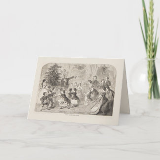 Tarjeta Vintage Winslow Homer El árbol de Navidad Victoria