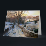 Tarjeta Vintage Winter Navidades nevan el paisaje<br><div class="desc">Viejos Navidades de invierno en un paisaje nevado</div>