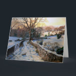 Tarjeta Vintage Winter Navidades nevan el paisaje<br><div class="desc">Viejos Navidades de invierno en un paisaje nevado</div>