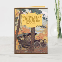 Tarjeta Vintage Woodland Happy Halloween Card