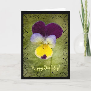 Tarjeta Viola, ¡Feliz cumpleaños!