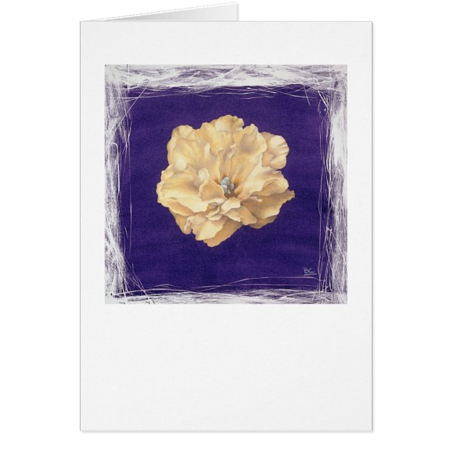 Tarjeta violeta del clavel (Frente)