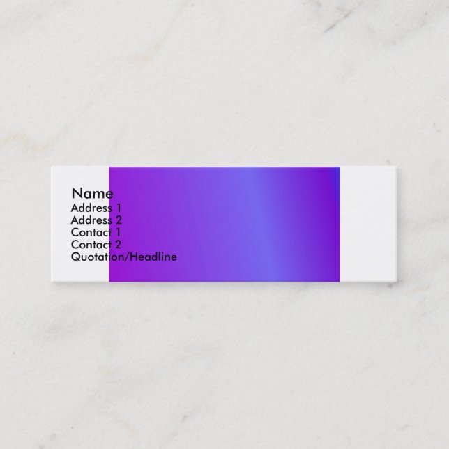 Tarjeta violeta del perfil (Anverso)