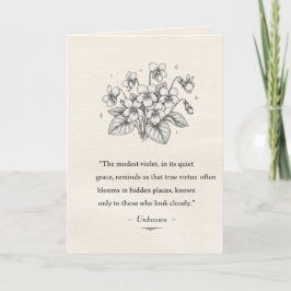 Tarjeta Violetas de Febrero