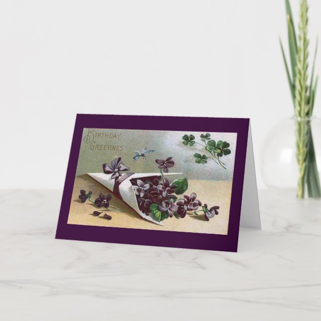 Tarjeta Violetas del Victorian (Anverso)