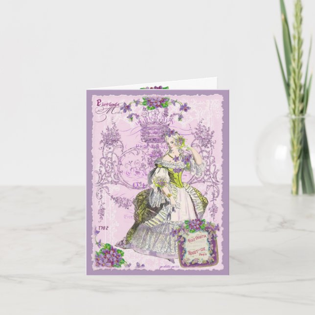 Tarjeta Violette parisiense Rosee Parfume (Anverso)