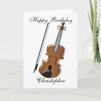 Tarjeta Violin Birthday