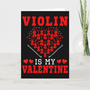 Tarjeta Violín es mi instrumento de equipo de corazones li
