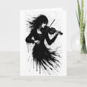 Tarjeta Violinista Nacido de la Tinta en la Tormenta de So
