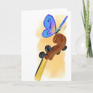 Tarjeta Violoncelo de la mariposa