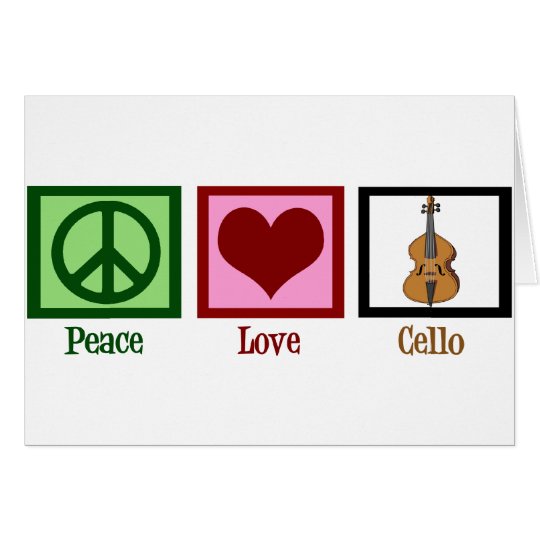 Tarjeta Violoncelo del amor de la paz