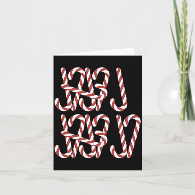 Tarjeta Viral 67 Candy Canes Tally Marks Xmas Holiday Teac (Anverso)