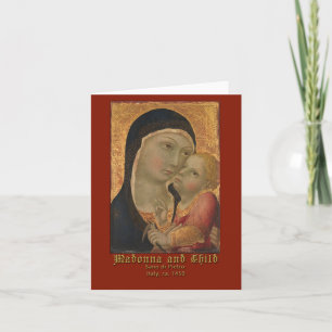 Tarjeta Virgen con Niño de Sano di Pietro