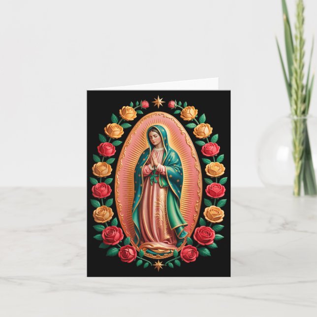 Tarjeta Virgen De Guadalupe Saint Mary Christian Religious (Anverso)