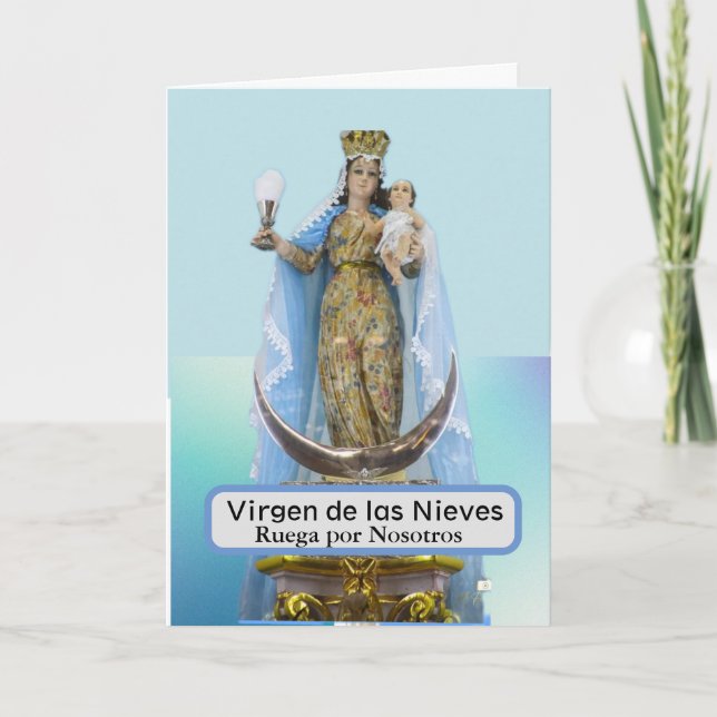 Tarjeta Virgen de las Nieves (Anverso)