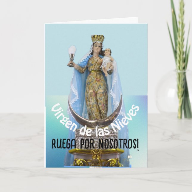 Tarjeta Virgen de las Nieves (Anverso)