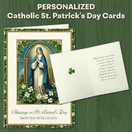 Tarjeta Virgen del Día de San Patricio, Mary Shamrock