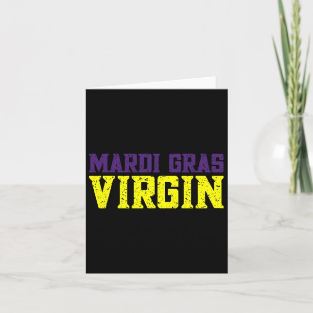 Tarjeta Virgen Mardi Gras (Anverso)