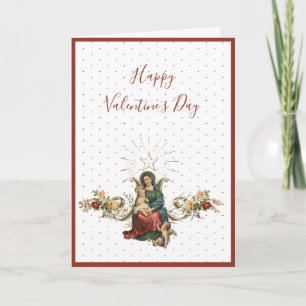 Tarjeta Virgen María   Día de San Valentín   Católico Reli