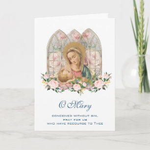 Tarjeta Virgen María Jesús Día de la Madre Católico