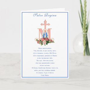 Tarjeta Virgen María Jesús Oración Católica Religiosa