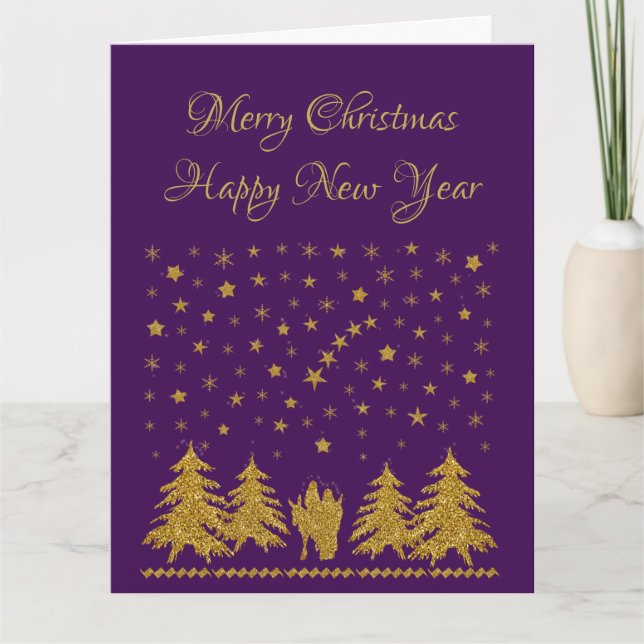 Tarjeta Virgen María Navidad religiosa, San José, Jesús (Anverso)