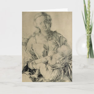 Tarjeta Virgen María succionando al Niño Cristo, 1512