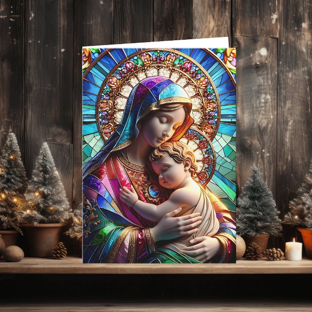 Tarjeta Virgen María y el Niño Jesús | Navidades religioso (Subido por el creador)