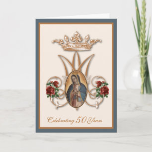 Tarjeta Virgen Religiosa Guadalupe María Rosas Rojas