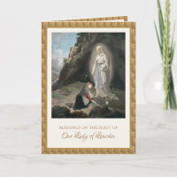Virgen religiosa María Lourdes St. Bernadette