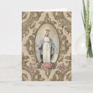 Tarjeta Virgen religiosa María Nuestra Señora de la Gracia