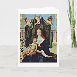 Tarjeta Virgen y niño de Hans Holbein la anciano