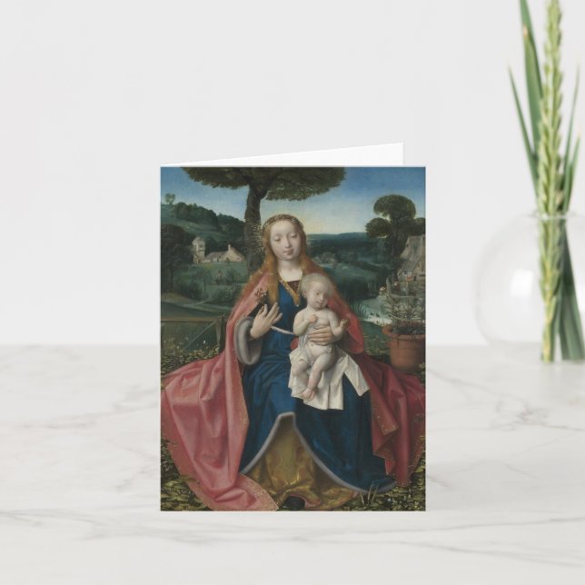 Tarjeta Virgen y niño en Bello Artes de Provoost del (Anverso)