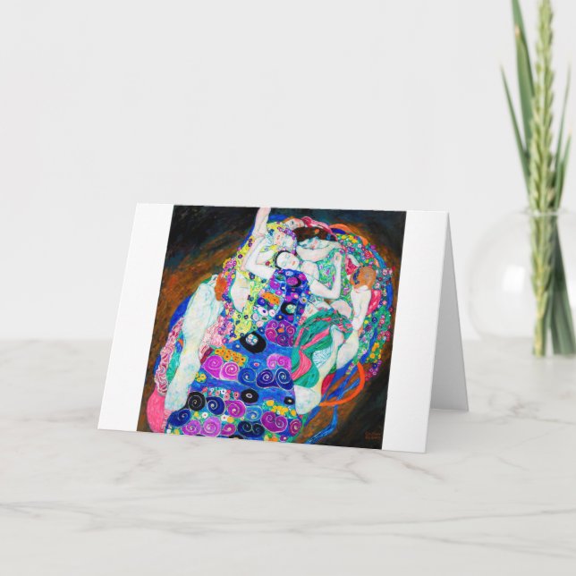 Tarjeta Virgin (Chicas), Gustav Klimt (Anverso)