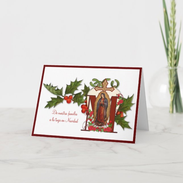 Tarjeta Virgin de Guadalupe Christmas Latino Hispanic (Anverso)