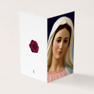 Tarjeta Virgin María Condolencia Católica Gracias Cartas