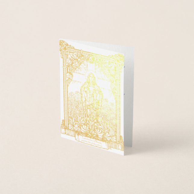 Tarjeta Virgin Mary de Bendición (Anverso)